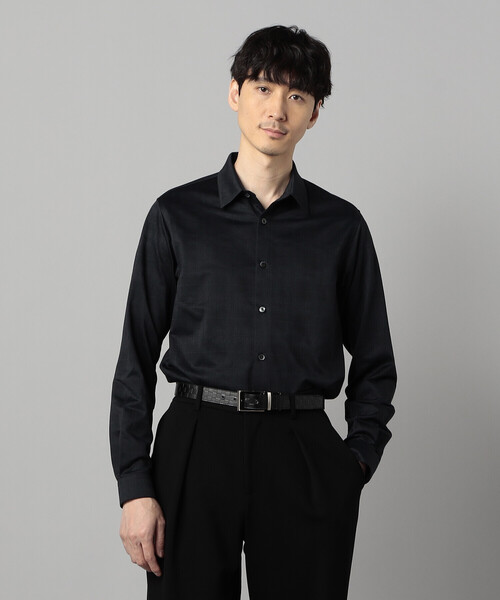 COMME CA MEN（コムサメン）の「和歌山編みイル・プリンチペ ジャージー　レギュラーカラーシャツ（シャツ/ブラウス・メンズ・ブラック/ライトグレー・S/M/L）」の20枚目の写真