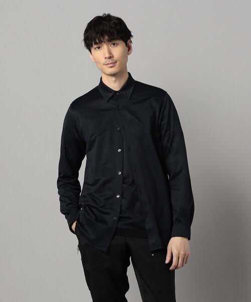 COMME CA MEN（コムサメン）の「和歌山編みイル・プリンチペ ジャージー　レギュラーカラーシャツ（シャツ/ブラウス・メンズ・ブラック/ライトグレー・S/M/L）」の21枚目の写真