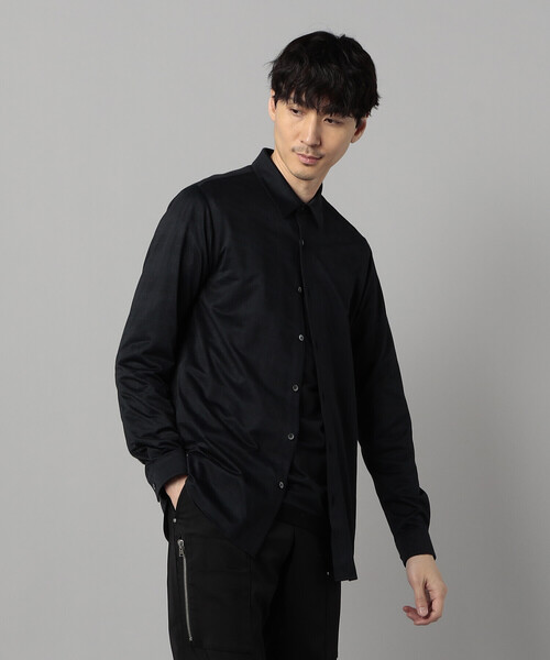 COMME CA MEN（コムサメン）の「和歌山編みイル・プリンチペ ジャージー　レギュラーカラーシャツ（シャツ/ブラウス・メンズ・ブラック/ライトグレー・S/M/L）」の10枚目の写真