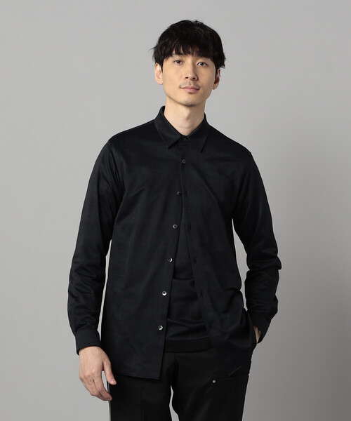 COMME CA MEN（コムサメン）の「和歌山編みイル・プリンチペ ジャージー　レギュラーカラーシャツ（シャツ/ブラウス・メンズ・ブラック/ライトグレー・S/M/L）」の11枚目の写真