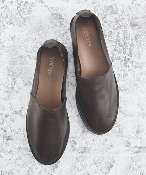 BICASH（ビカーシ）の「【BICASH/ビカーシ】エスパドリーユ /#126（スリッポン・メンズ・ダークブラウン/ブラック・44/41/42/43/40）」の2枚目の写真