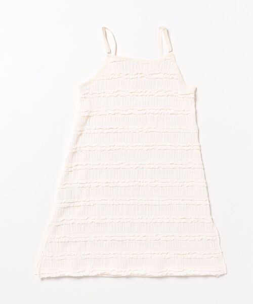 TARKER（ターカー）の「フリルジャガードキャミワンピース（ワンピース・キッズ・ブラック/オフホワイト・90/100/110/120/130/140/150）」の3枚目の写真