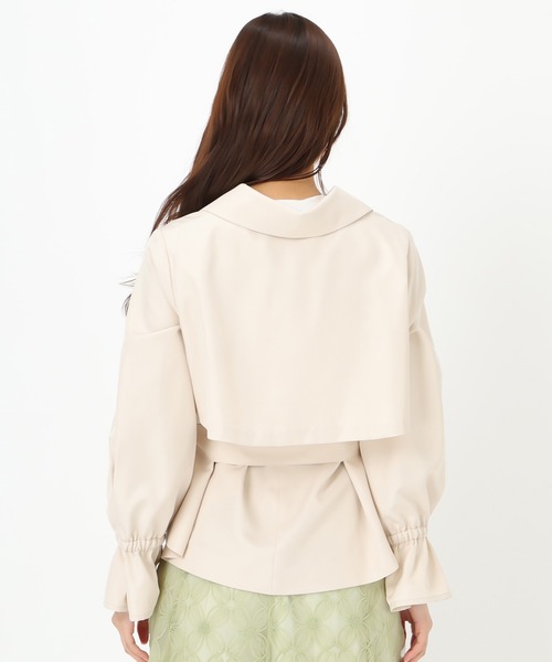 MISCH MASCH(ミッシュマッシュ)の「ショートトレンチジャケット(テーラードジャケット・レディース・ネイビー/ベージュ・S/M)」の7枚目の写真