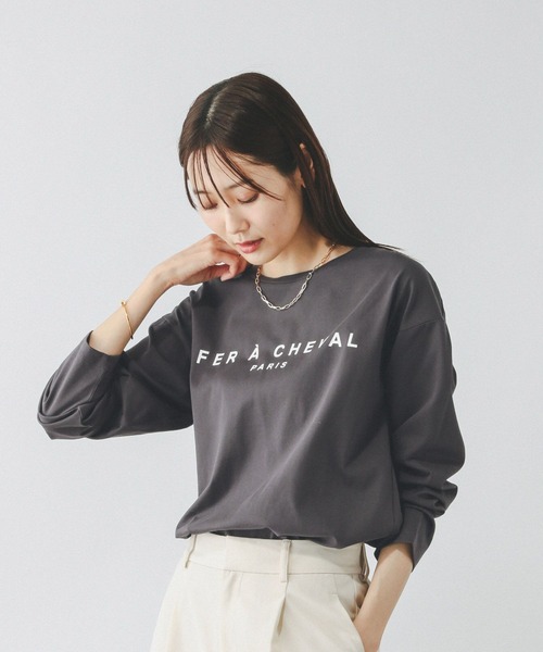 定価24200円 異素材フロッキーグラデーション　リネンシャツ　トーキング Discoat tシャツ 「ベストセラー」フロッキーメッシュロング