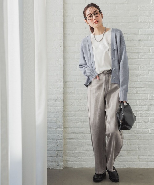 GLOBAL WORK(グローバルワーク)の「リッチクリーンプリントロンT/286046(Tシャツ/カットソー・レディース・スミクロ/グレイッシュベージュ/ホワイト系その他7/ホワイト系その他6/ホワイト系その他5・MEDIUM/SMALL/LARGE)」の13枚目の写真