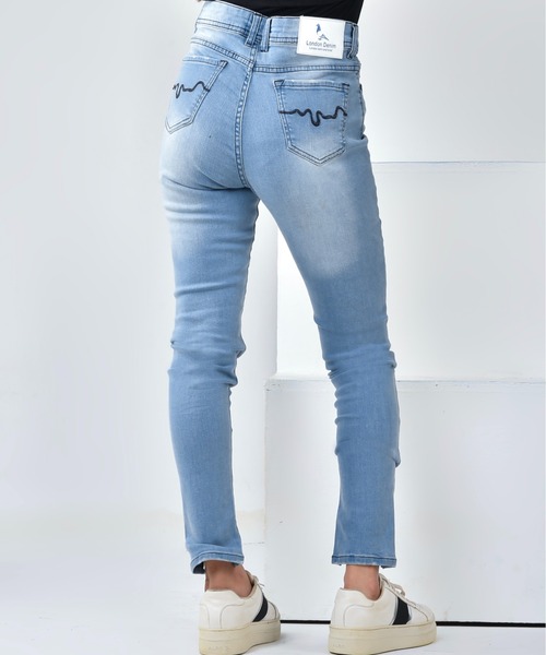 セール】London Denim(MAY FAIR)High waist crash Skinny / ハイ セール】London Denim(MAY FAIR)High waist crash Skinny / ハイ