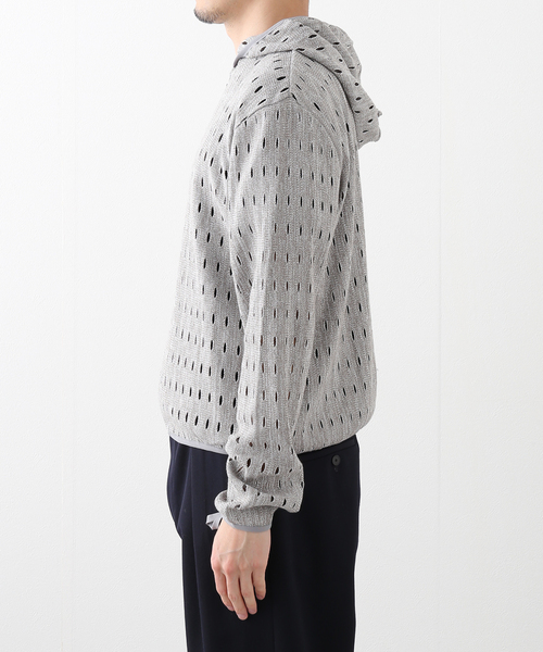JIEDA(ジエダ)の「【JIEDA / ジエダ】HOLE ZIP HOODIE(パーカー・メンズ・グレー/ブラック・1/2)」の4枚目の写真