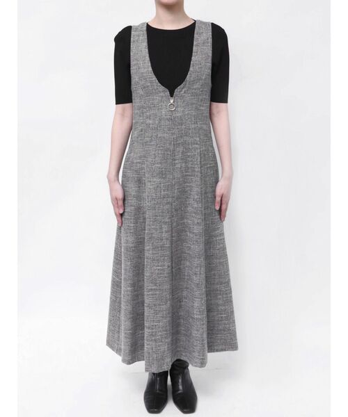 LAGUNAMOON（ラグナムーン）の「メランジジャンパースカート（ジャンパースカート・レディース・グレー/ベージュ/グリーン・SMALL/MEDIUM）」の17枚目の写真