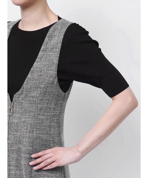 LAGUNAMOON（ラグナムーン）の「メランジジャンパースカート（ジャンパースカート・レディース・グレー/ベージュ/グリーン・SMALL/MEDIUM）」の13枚目の写真