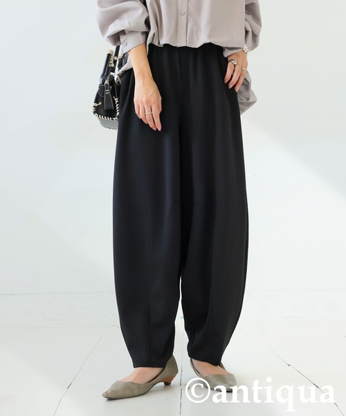 antiqua(アンティカ)の「ポンチカーブパンツ(その他パンツ・レディース・チャコールグレー/アイボリー/ブラック・ONESIZE)」の11枚目の写真