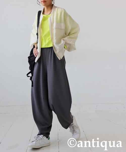 antiqua(アンティカ)の「ポンチカーブパンツ(その他パンツ・レディース・チャコールグレー/アイボリー/ブラック・ONESIZE)」の15枚目の写真