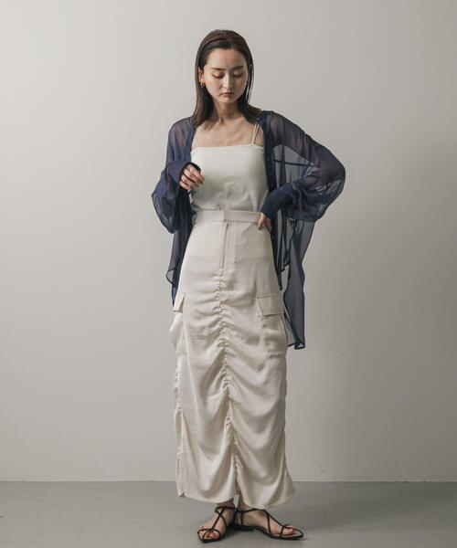 SENSE OF PLACE by URBAN RESEARCH(センスオブプレイスバイアーバンリサーチ)の「『一部WEB限定カラー』ダブルストラップカップツキキャミソール(キャミソール・レディース・ブラック/ライトベージュ/モカ/イエロー/ホワイト/パープル・ONE)」の9枚目の写真