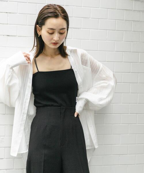 SENSE OF PLACE by URBAN RESEARCH(センスオブプレイスバイアーバンリサーチ)の「『一部WEB限定カラー』ダブルストラップカップツキキャミソール(キャミソール・レディース・ブラック/ライトベージュ/モカ/イエロー/ホワイト/パープル・ONE)」の17枚目の写真