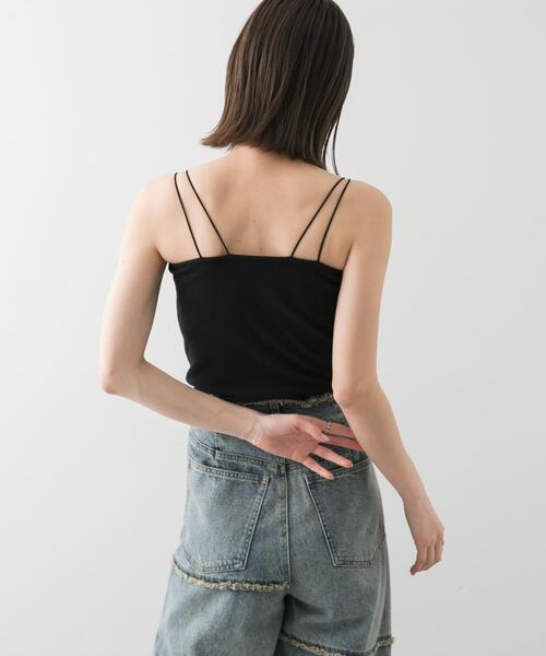 SENSE OF PLACE by URBAN RESEARCH(センスオブプレイスバイアーバンリサーチ)の「『一部WEB限定カラー』ダブルストラップカップツキキャミソール(キャミソール・レディース・ブラック/ライトベージュ/モカ/イエロー/ホワイト/パープル・ONE)」の21枚目の写真