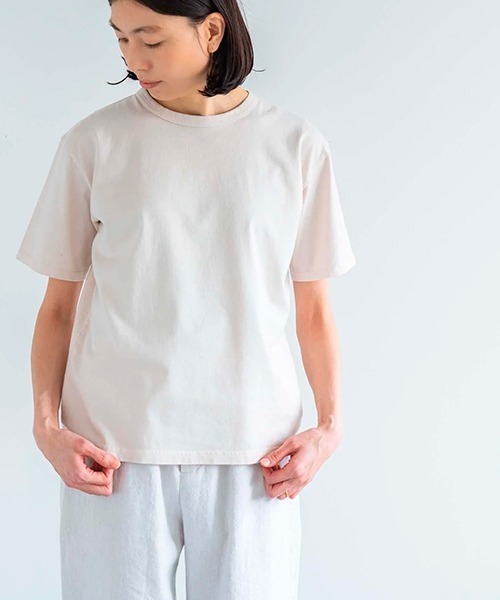 DO Original(ドー オリジナル)の「ガーメントダイショートスリーブTシャツ 7/7(Tシャツ/カットソー・レディース・ライトグレー/ブルーグレー/ブルー/ピンク/サックスブルー/ベージュ・MEDIUM)」の4枚目の写真