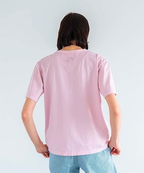 DO Original(ドー オリジナル)の「ガーメントダイショートスリーブTシャツ 7/7(Tシャツ/カットソー・レディース・ライトグレー/ブルーグレー/ブルー/ピンク/サックスブルー/ベージュ・MEDIUM)」の17枚目の写真