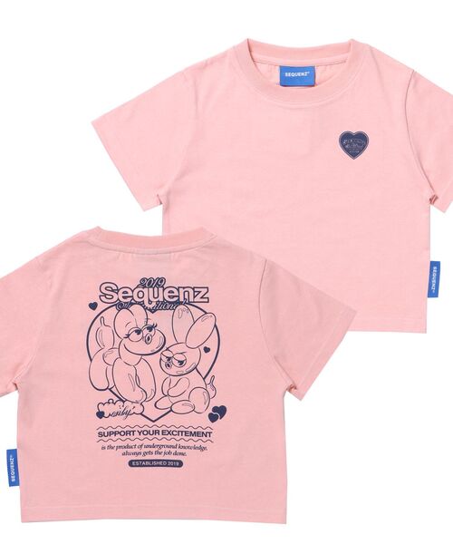 SEQUENZ(シークエンズ)の「【SEQUENZ(シークエンズ)】SQNZ GRAPHIC BABE TEE / Tシャツ 半袖 クルーネック ショート丈 短丈(Tシャツ/カットソー・レディース・ネイビー/ブラウン/サーモンピンク/ホワイト/ブラック系その他/ブラック・FREE)」の6枚目の写真