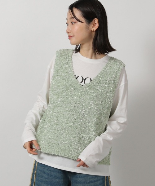 セール】フラッグヤーンニットベスト / 325089（ベスト）｜LAKOLE