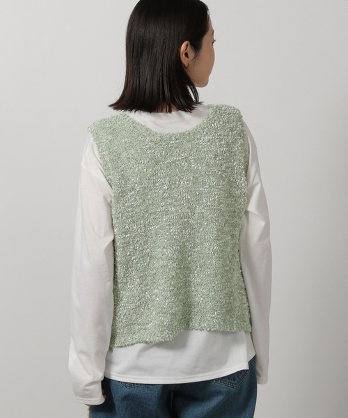 LAKOLE（ラコレ）の「フラッグヤーンニットベスト / 325089（ベスト・レディース・ミント/ブラック/アイボリー・FREE）」の19枚目の写真