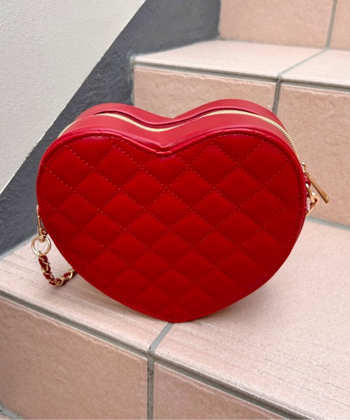 one wayザッカ（ワンウェイザッカ）の「ハートキルティングチェーンバック（ショルダーバッグ・レディース・ブラック/レッド/アイボリー・FREE）」の22枚目の写真