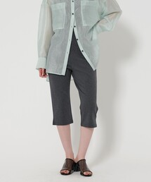 GREEN LABEL RELANING カジュアルパンツ 七分丈 グレー green label relaxing（グリーンレーベルリラクシング）の