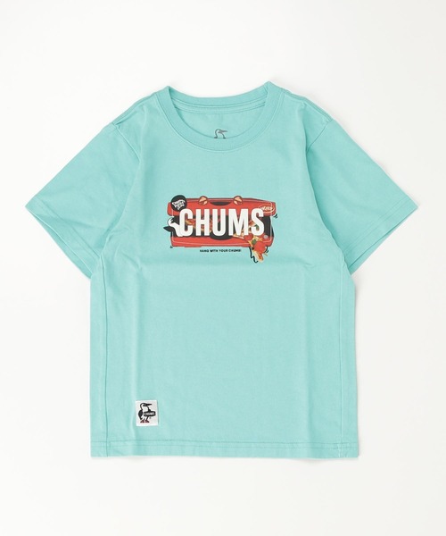 CHUMS（チャムス）の「【CHUMS】 Kids CHUMS Pizza Box T-Shirt キッズ チャムス ピザボックス ティーシャツ（Tシャツ/カットソー・キッズ・ピンク/ホワイト/パープル/ミント・X-LARGE/LARGE/MEDIUM）」の6枚目の写真