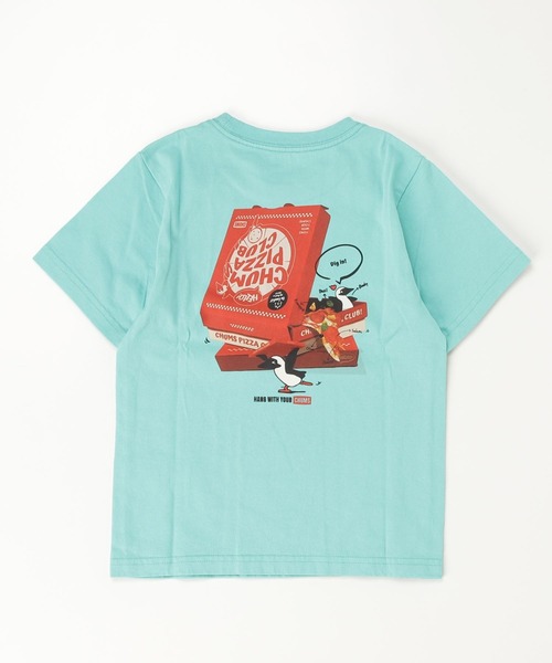 CHUMS（チャムス）の「【CHUMS】 Kids CHUMS Pizza Box T-Shirt キッズ チャムス ピザボックス ティーシャツ（Tシャツ/カットソー・キッズ・ピンク/ホワイト/パープル/ミント・X-LARGE/LARGE/MEDIUM）」の10枚目の写真