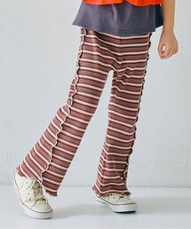 p.premier | マルチボーダーワッフルフレアメロウパンツ(その他パンツ)