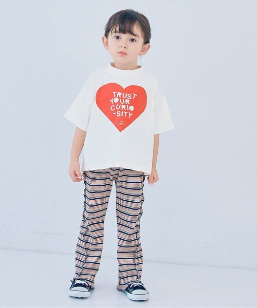 p.premier（ピードットプルミエ）の「【ジュニア対応】マルチボーダーワッフルフレアメロウパンツ（その他パンツ・キッズ・パープル/ブラウン/ブルー・140/130/120/110/100/90/80）」の4枚目の写真