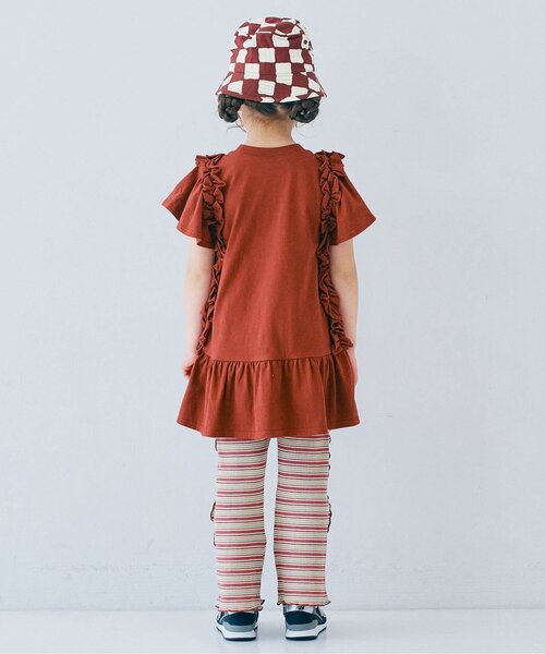 p.premier（ピードットプルミエ）の「【ジュニア対応】マルチボーダーワッフルフレアメロウパンツ（その他パンツ・キッズ・パープル/ブラウン/ブルー・140/130/120/110/100/90/80）」の11枚目の写真