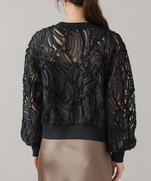 アンティーク　テープレースカーディガン テープジャガードレースカーディガン – Bab