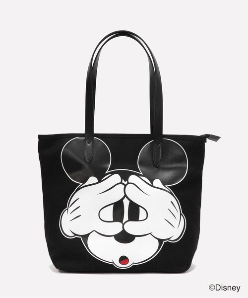 Disney - ディズニー 実写 トートバッグ ミッキー Disney / ディズニー 】 ミッキーマウス キャンバストート 中
