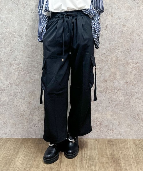 axes femme(アクシーズファム)の「BIGポケットカーゴパンツ(カーゴパンツ・レディース・カーキ/ブラック/ベージュ・FREE)」の2枚目の写真
