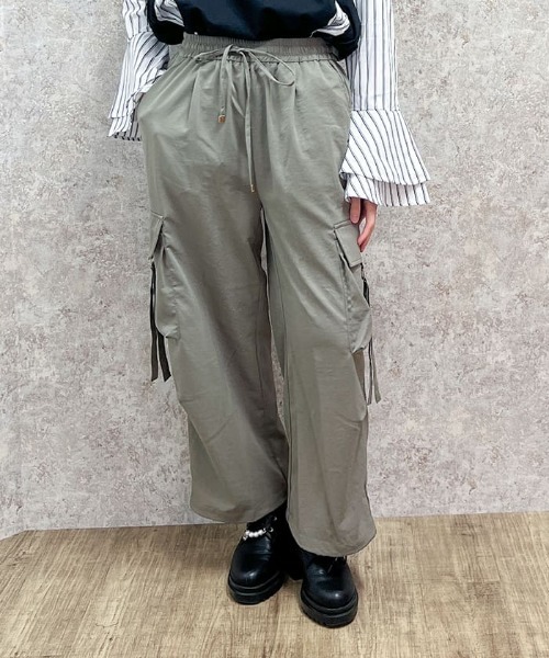 axes femme(アクシーズファム)の「BIGポケットカーゴパンツ(カーゴパンツ・レディース・カーキ/ブラック/ベージュ・FREE)」の4枚目の写真