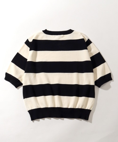 U.S. POLO ASSN.(ユーエスポロアッスン)の「【U.S. POLO ASSN./ユーエスポロアッスン】リブ編み 太ボーダー ショートニット(ニット/セーター・レディース・ブラック/サックスブルー/ベージュ・M/L/LL)」の16枚目の写真