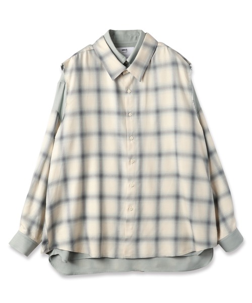 amok（アモク）の「DOCKING SHIRT（シャツ/ブラウス・メンズ・ブラック/ミント・S/M/L）」の2枚目の写真