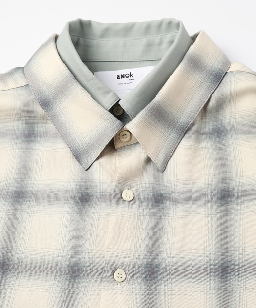 amok（アモク）の「DOCKING SHIRT（シャツ/ブラウス・メンズ・ブラック/ミント・S/M/L）」の13枚目の写真