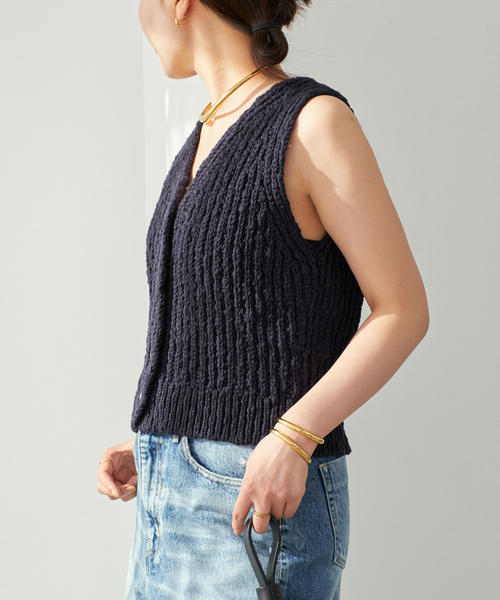 plage（プラージュ）の「COTTON SLUB KNIT ベスト（ベスト