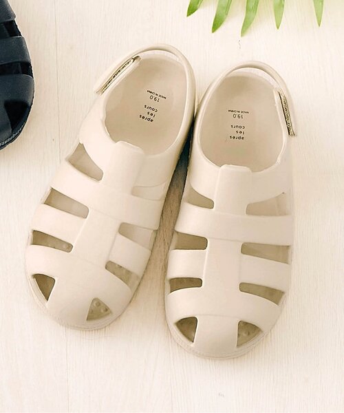 apres les cours(アプレレクール)の「EVAグルカサンダル(サンダル・キッズ・ブラック/ベージュ・15 /16/17/18/19/14)」の1枚目の写真