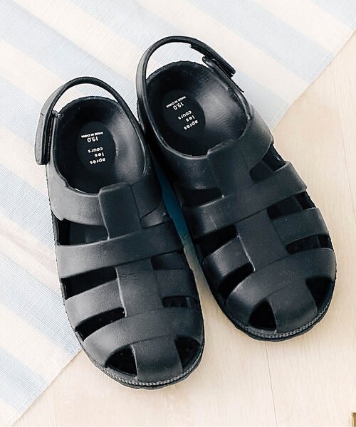 apres les cours(アプレレクール)の「EVAグルカサンダル(サンダル・キッズ・ブラック/ベージュ・15 /16/17/18/19/14)」の2枚目の写真