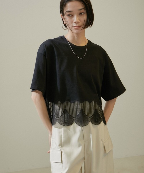 シェルスカラップTシャツ 2（Tシャツ/カットソー）｜SALON adam
