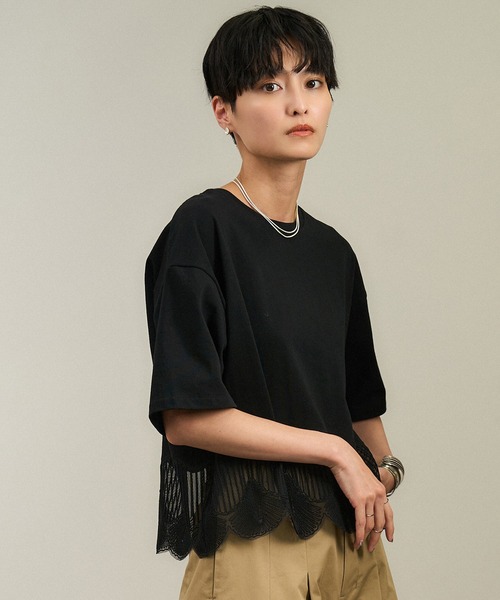 SALON adam et rope シェルスカラップTシャツ シェルスカラップTシャツ 2（Tシャツ/カットソー）｜SALON adam