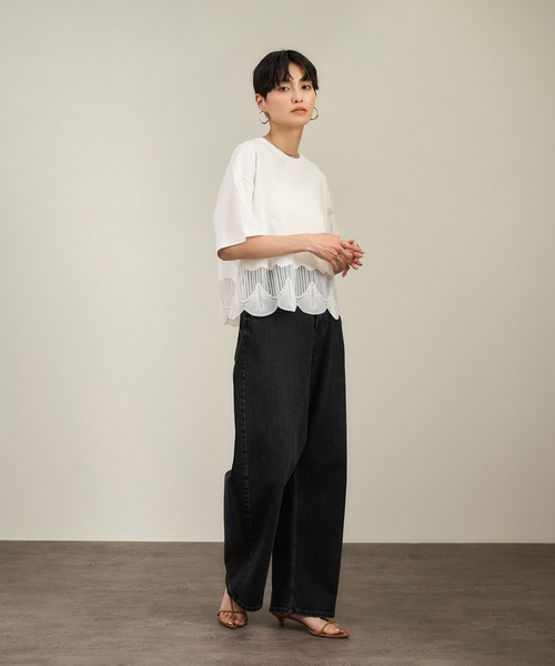 シェルスカラップTシャツ | サロン アダム エ ロペ(SALON adam