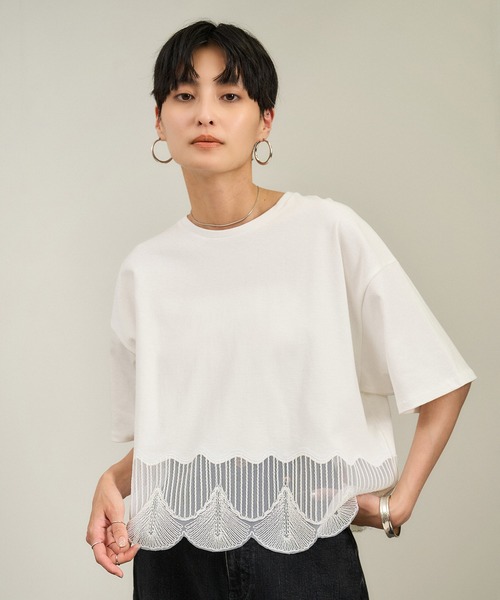 シェルスカラップTシャツ 2（Tシャツ/カットソー）｜SALON adam