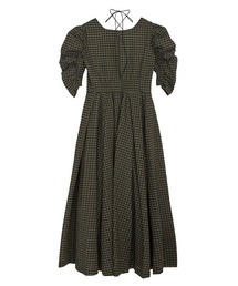 Ameri（アメリ）の「SEERSUCKER VOLUME HEM DRESS（ワンピース