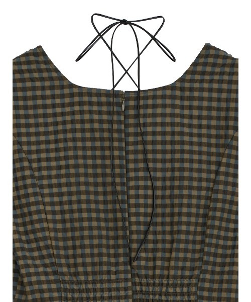 SEERSUCKER VOLUME HEM DRESS