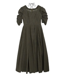 ワンピース AmeriVINTAGE SEERSUCKER VOLUME HEM DRESS SEERSUCKER VOLUME HEM DRESS