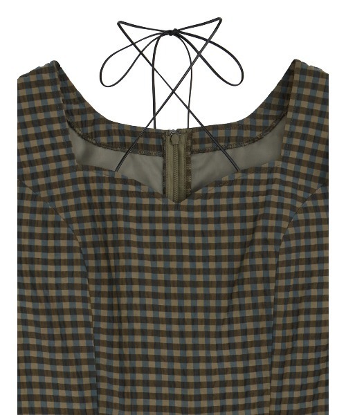 ワンピース AmeriVINTAGE SEERSUCKER VOLUME HEM DRESS SEERSUCKER VOLUME HEM DRESS