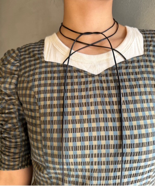 ワンピース ameri SEERSUCKER VOLUME HEM DRESS SEERSUCKER VOLUME HEM DRESS