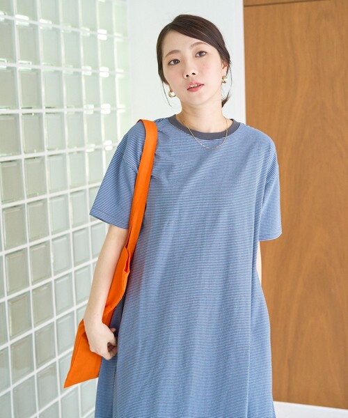 XS/ ZARA ネイビー半袖ワンピース レディース タグ カジュアル